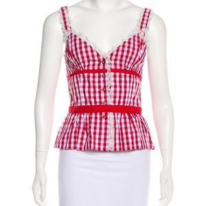 Dolce & Gabbana
Gingham Bustier Top
Size: M US6 IT42